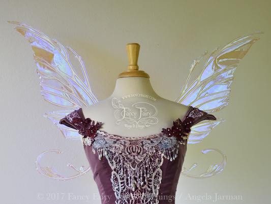 Bloodvine Iridescent Fairy Wings in Lilac with Pearl Veins