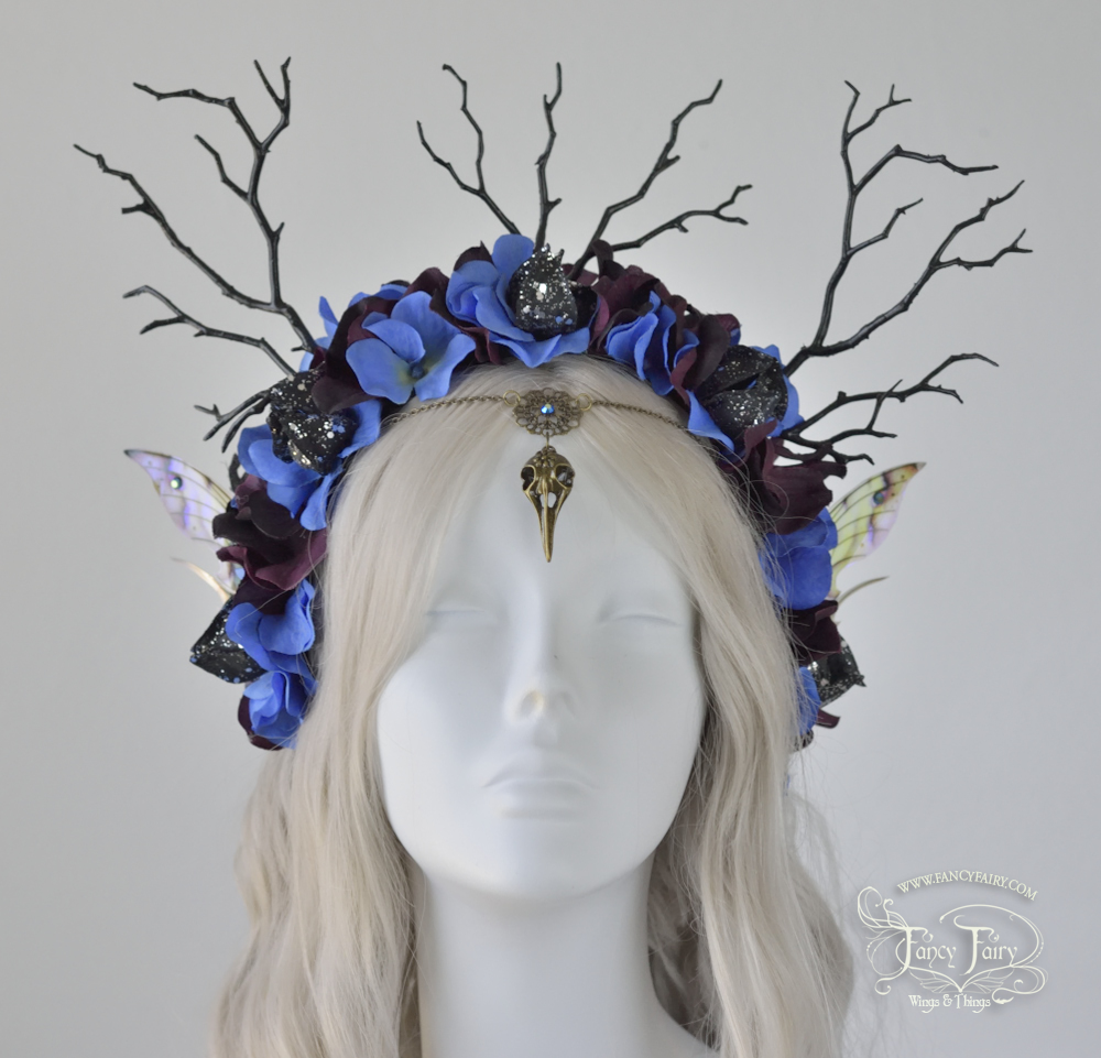 "Blue Raven" Gothic Fairy Headdress