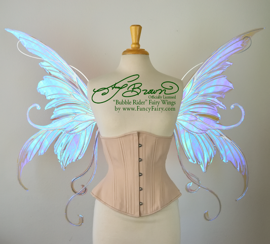 Officially Licensed Amy Brown 'Bubble Rider' *Convertible* Fairy Wings in Iridescent Lilac with Silver Veins