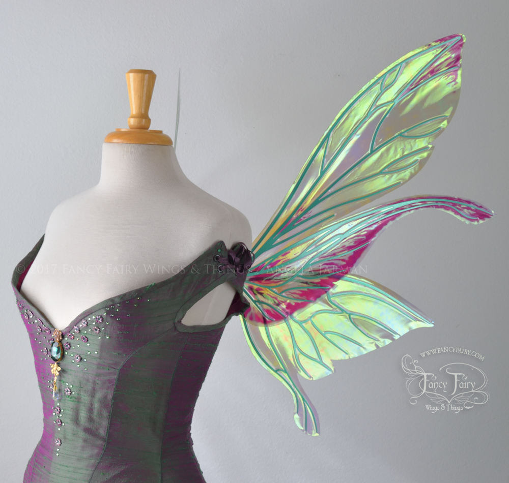 Salome "Cymbidium Orchid" Painted Iridescent Fairy Wings