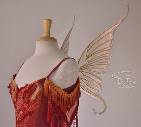 Amy Brown Ringmaster Iridescent Fairy Wings in Antique Copper with Gold Veins