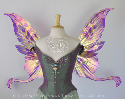 Guinevere Iridescent Fairy Wings in Autumn Sunset