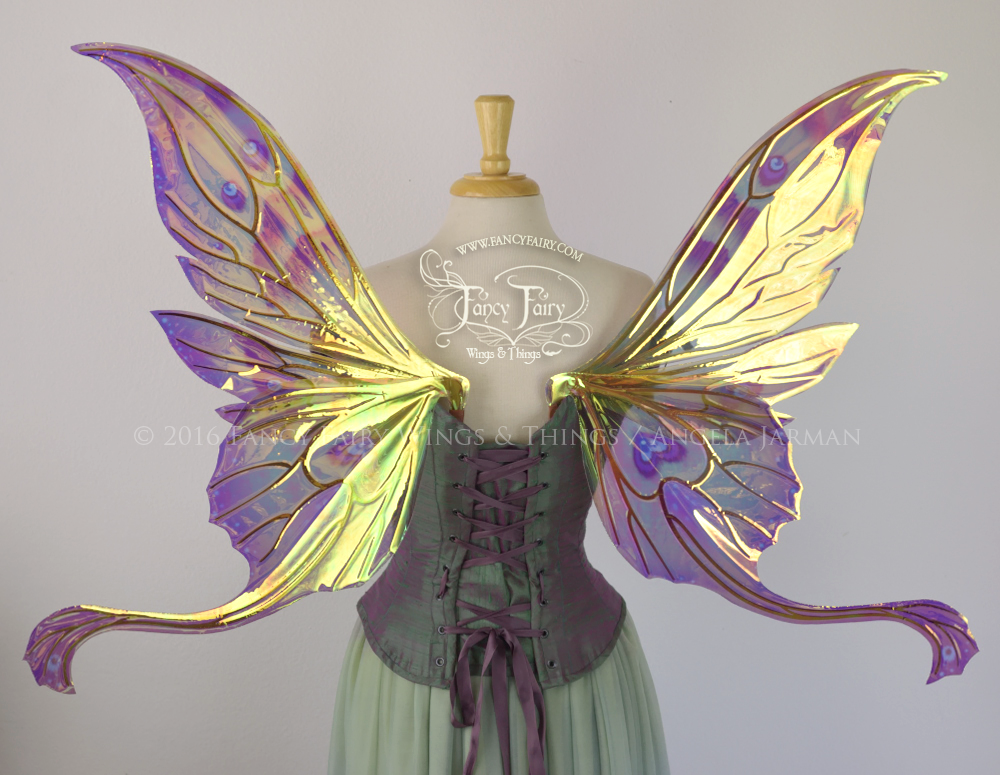 Guinevere Iridescent Fairy Wings in Autumn Sunset