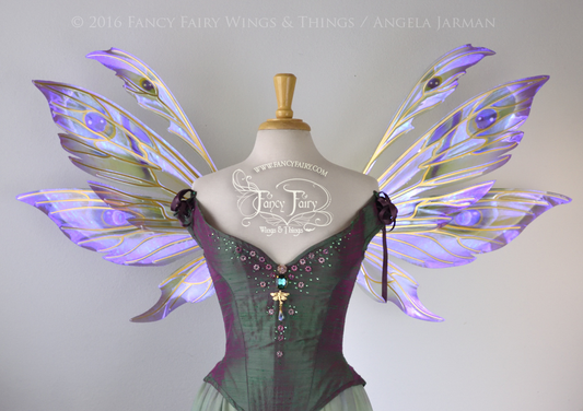 Aynia Iridescent Fairy Wings in Peacock