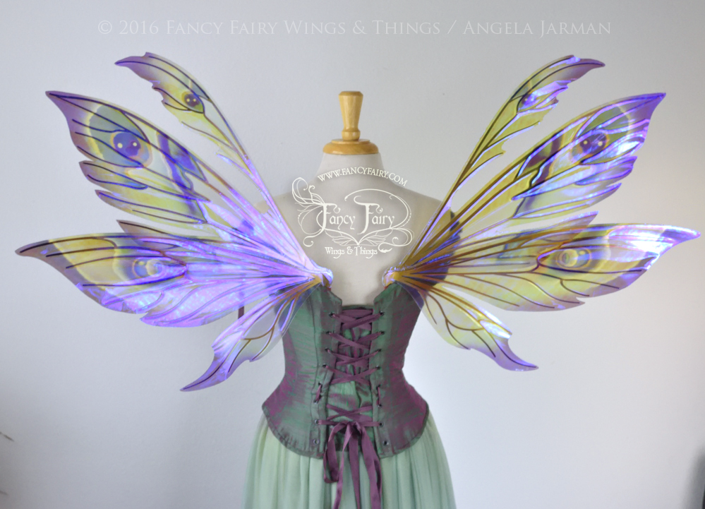 Aynia Iridescent Fairy Wings in Peacock