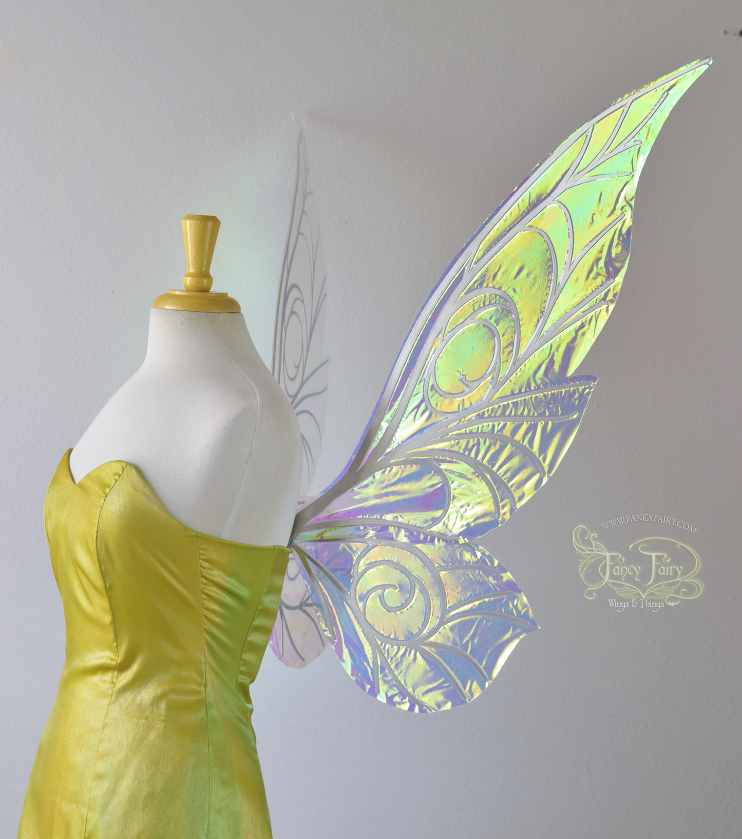 MADE TO ORDER Trinket 26 inch Iridescent Fairy Wings in Clear with Silver veins