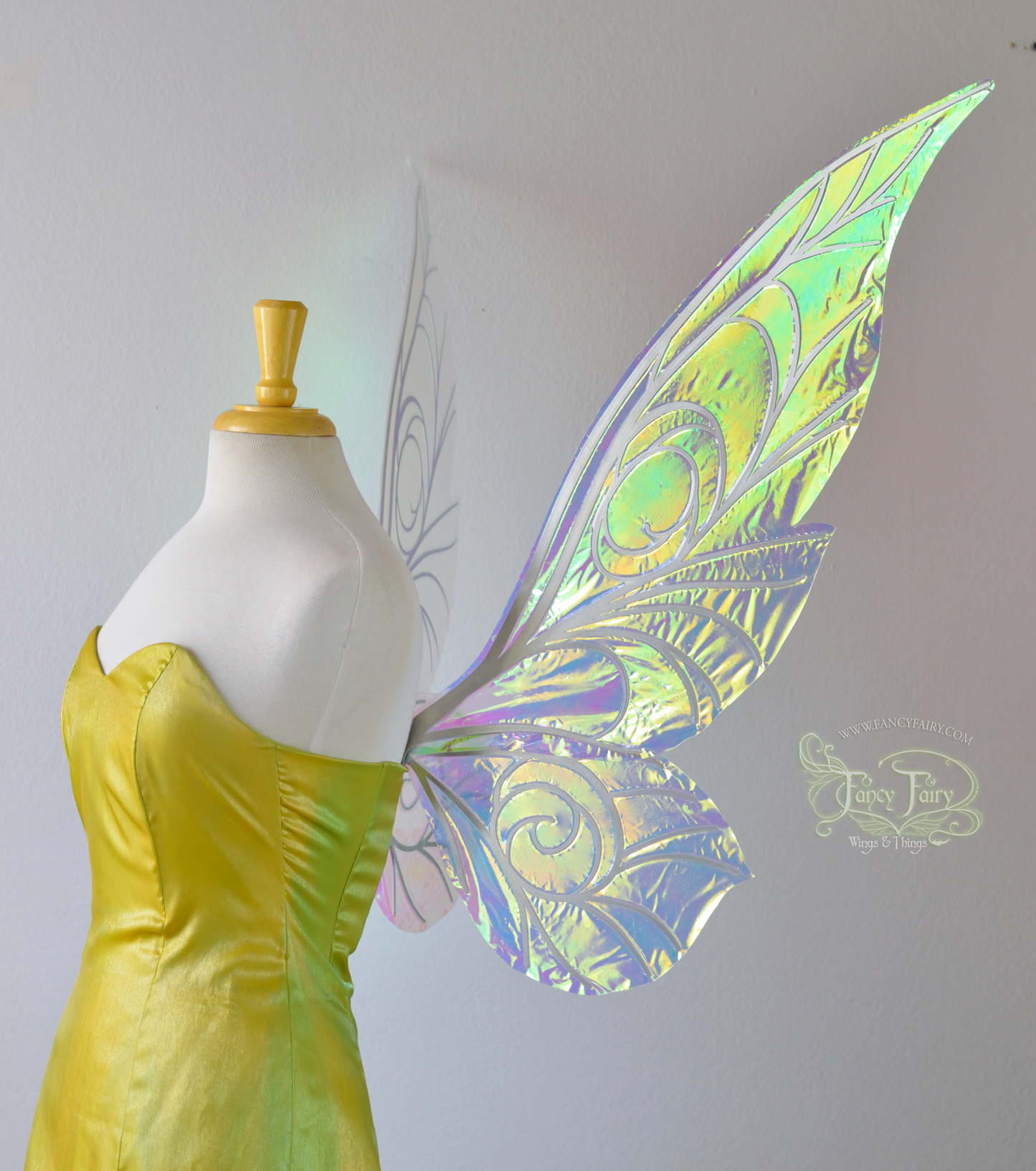 Made to Order Trinket Extra Large Iridescent Convertible Fairy Wings in Your Choice of Color with Silver Veins