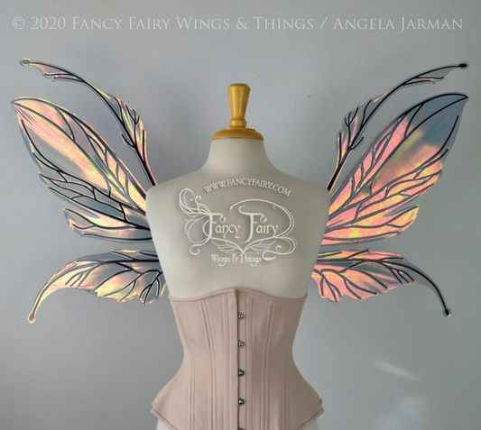 Datura Iridescent Convertible Fairy Wings Made-To-Order with Black Veins