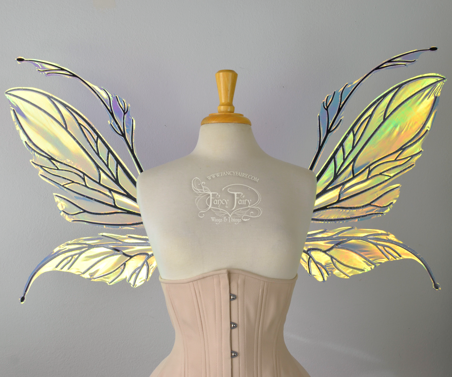 Datura Iridescent Convertible Fairy Wings Made-To-Order with Black Veins