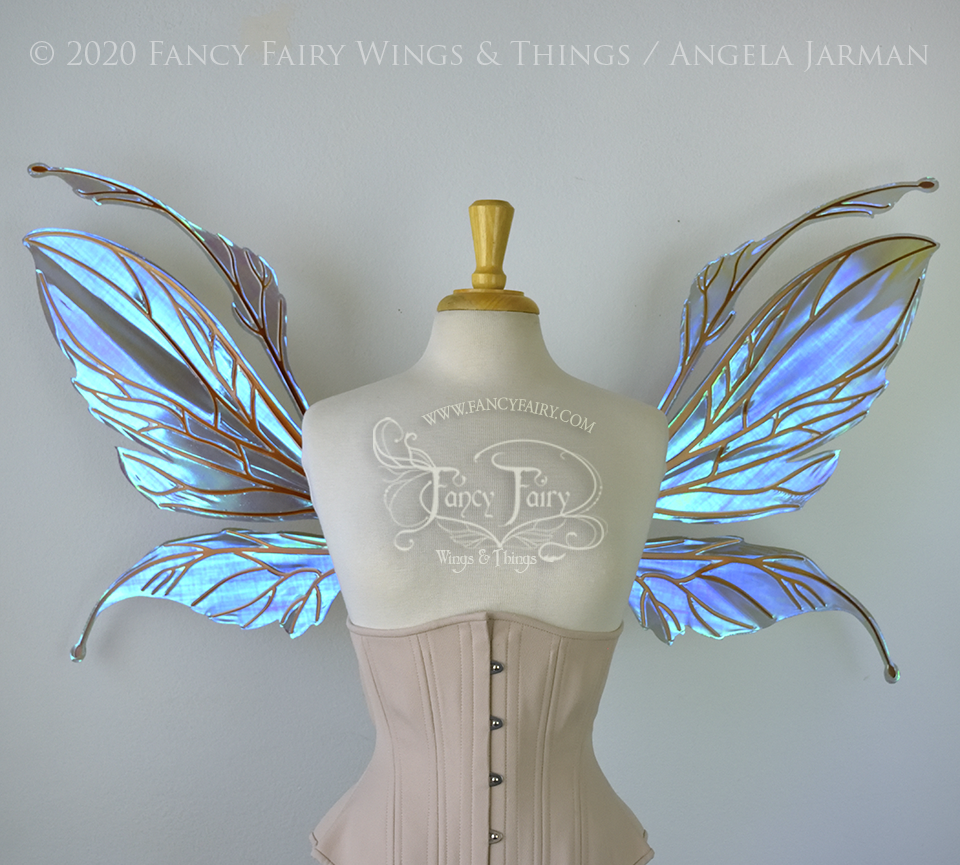 Datura Iridescent Convertible Fairy Wings with Copper Veins and Your Choice of Film Color