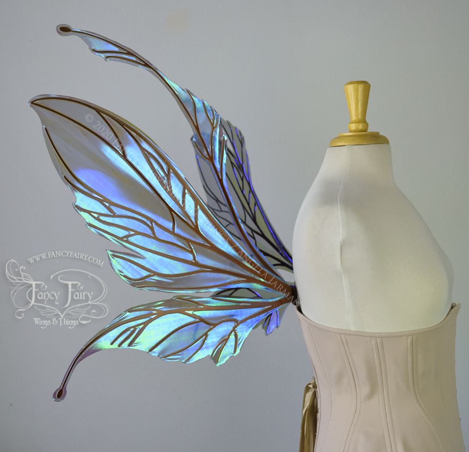 Datura Iridescent Convertible Fairy Wings with Copper Veins and Your Choice of Film Color