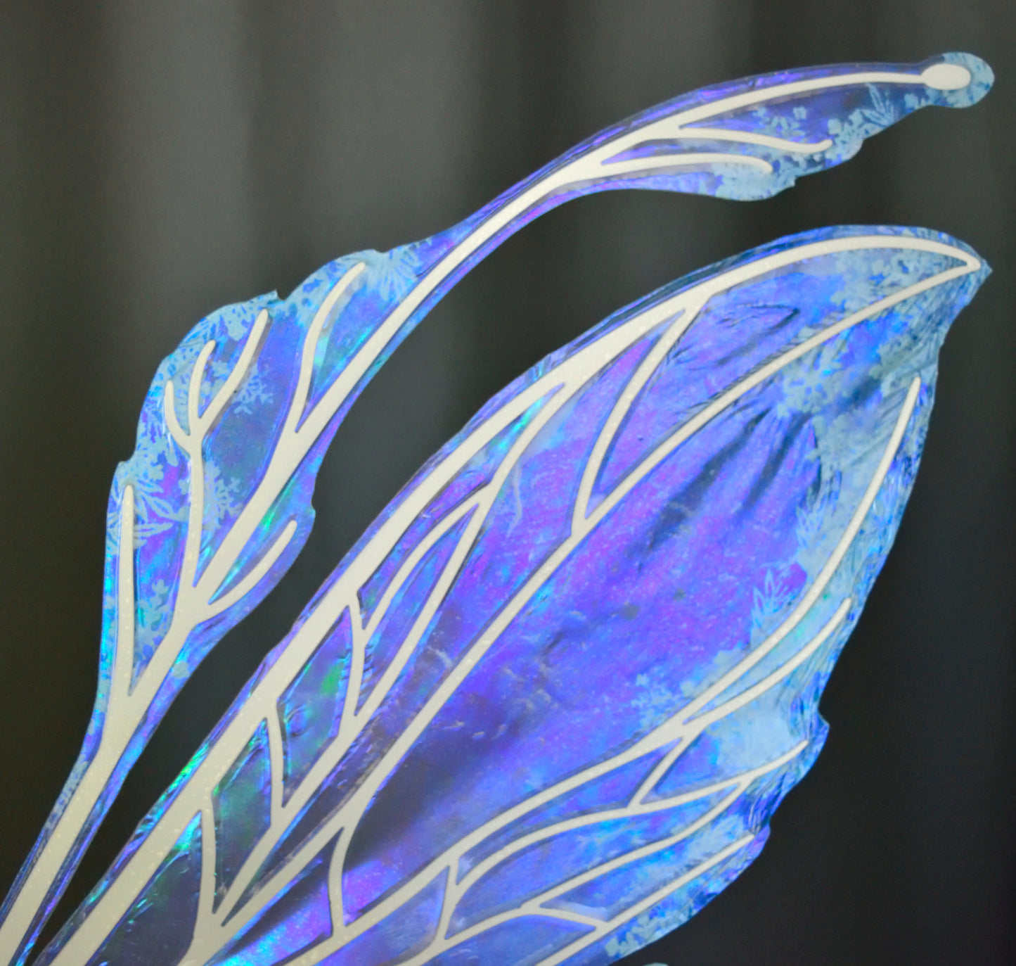 Datura Iridescent Convertible Fairy Wings in 'Frost' with white veins