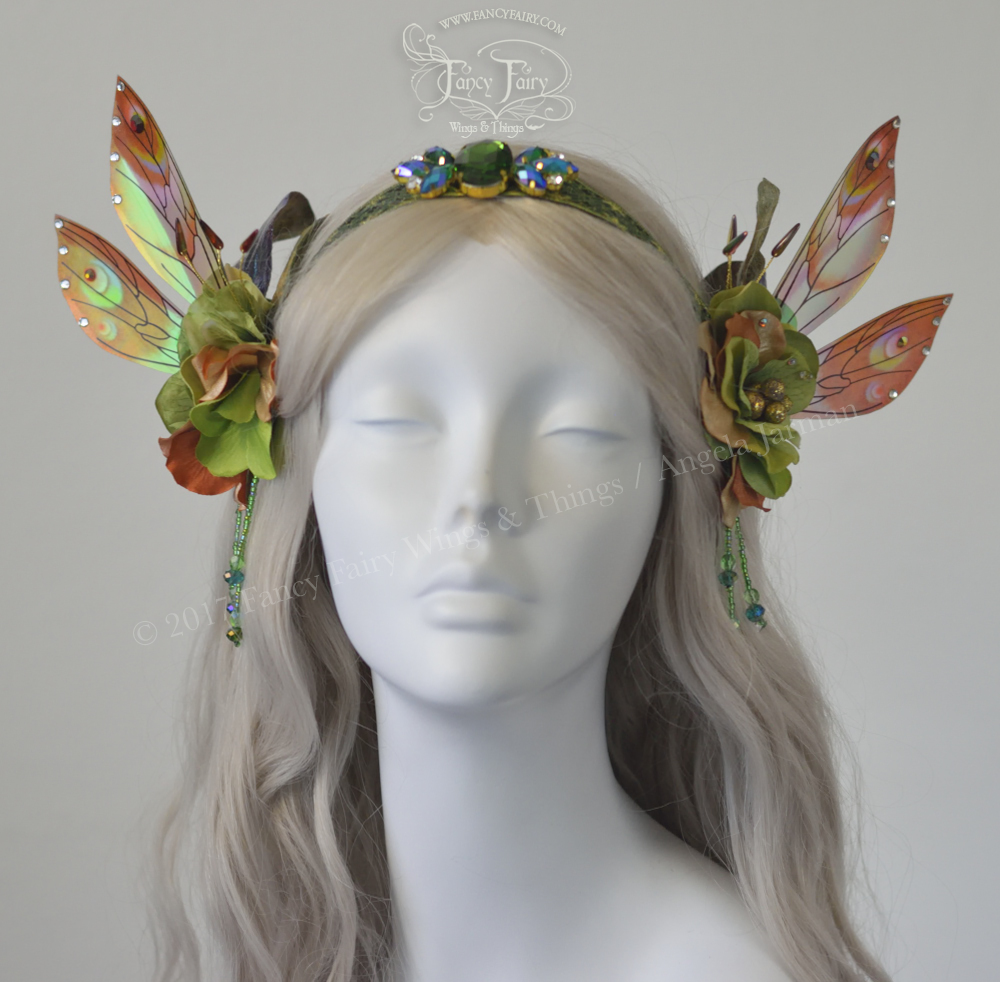 Green Earth Fairy Headdress with Ellette wings