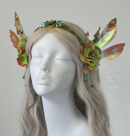 Green Earth Fairy Headdress with Ellette wings