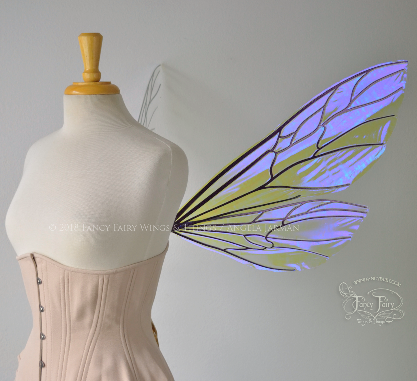 Ellette New Convertible Iridescent Fairy Wings in Ultraviolet with Chameleon veins