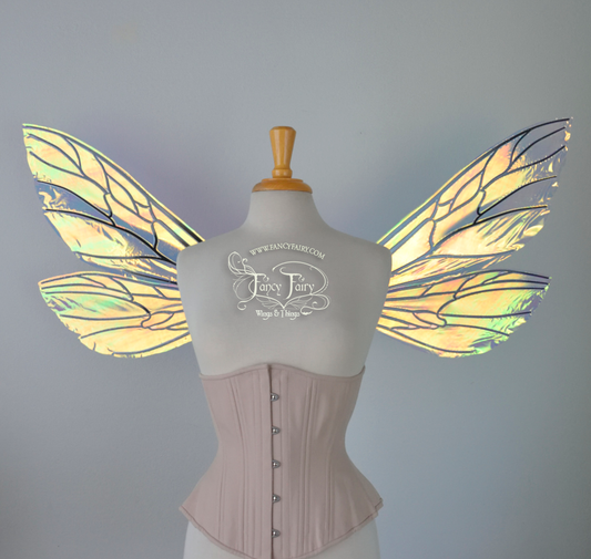 MTO Ellette Iridescent Fairy Wings in your choice of color with copper or black veins