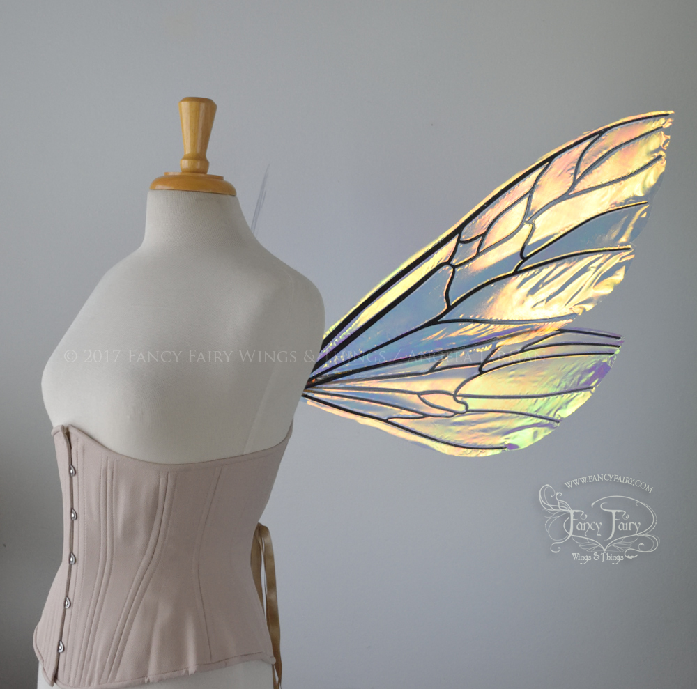 MTO Ellette Iridescent Fairy Wings in your choice of color with copper or black veins