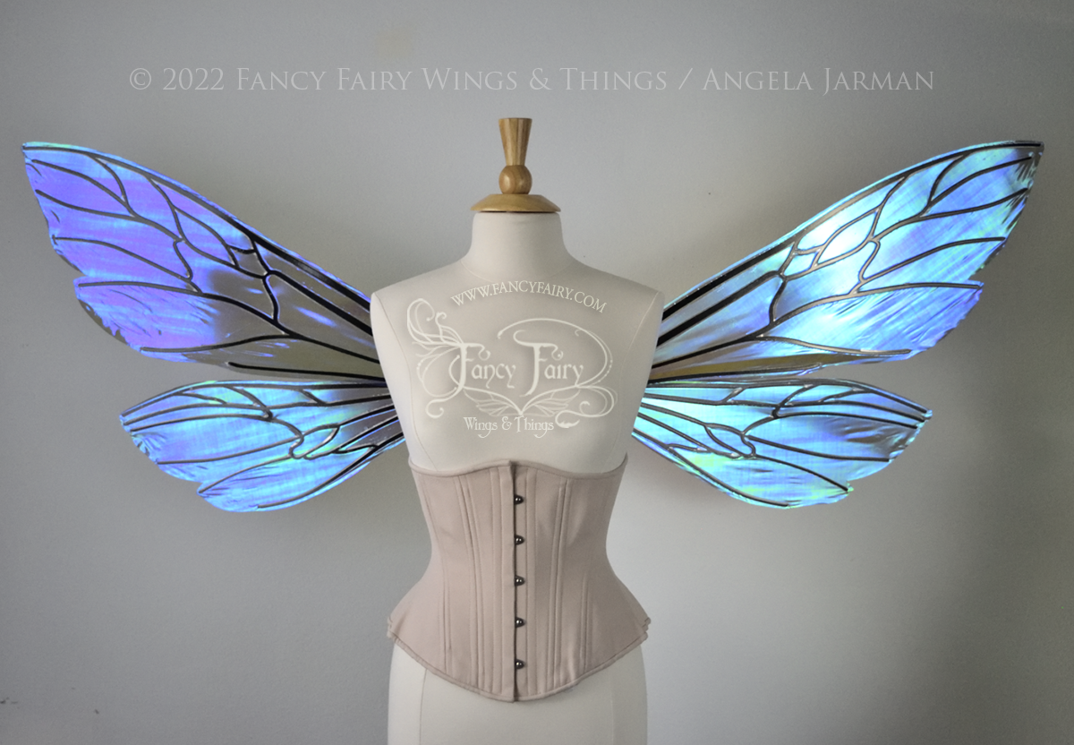 Made to Order Extra Large Ellette Iridescent Convertible Fairy Wings in your colors