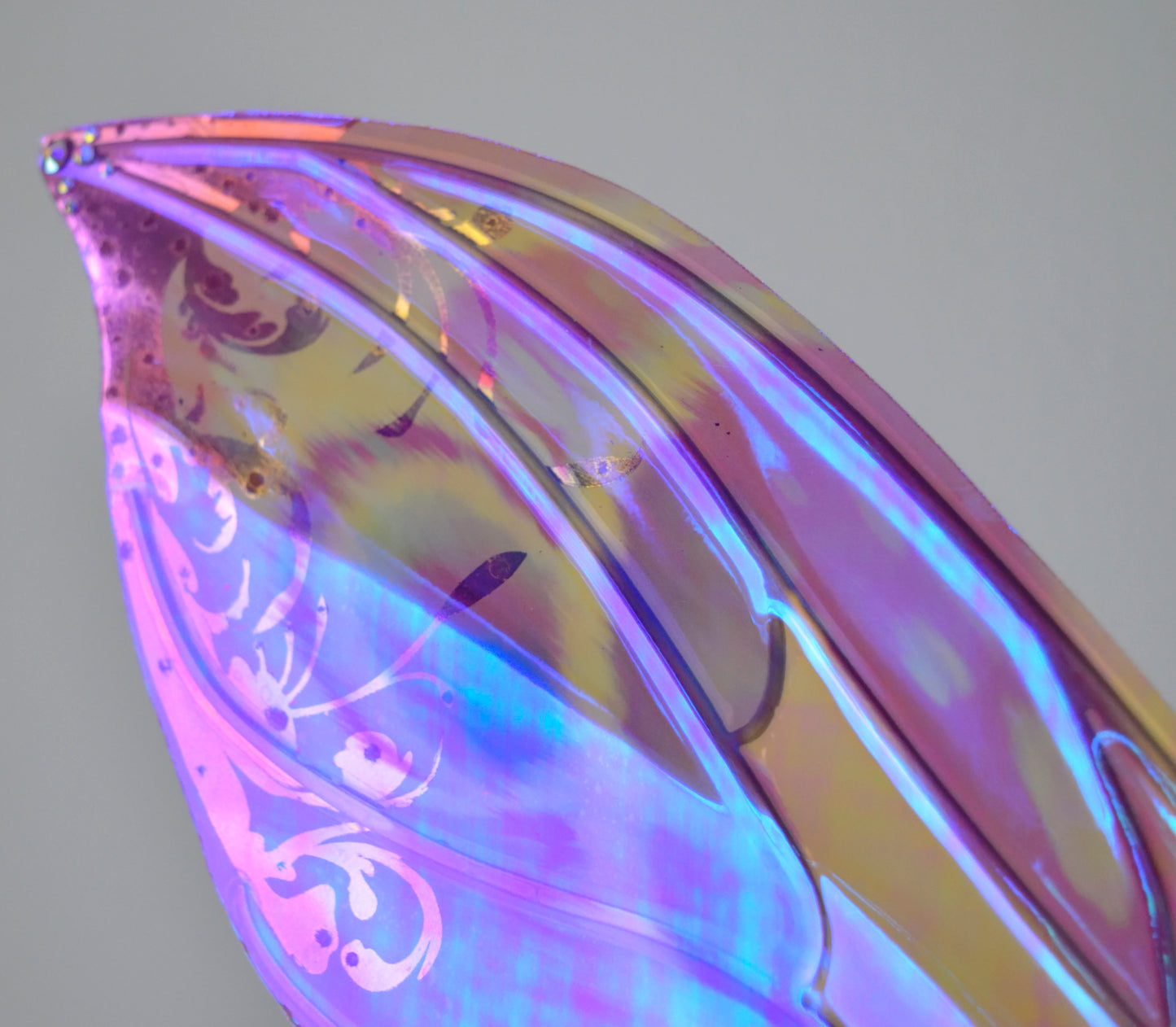 Elvina "Sugarplum" Gilded Iridescent Convertible Fairy Wings with Swarovski Crystals