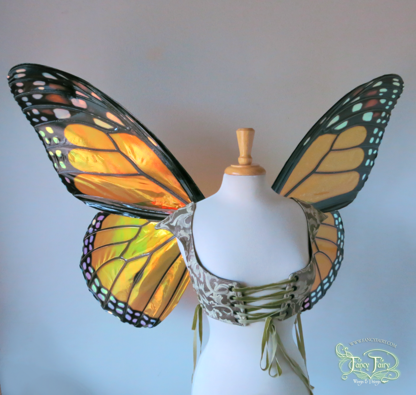 Extra Large / Giant Monarch Butterfly Iridescent Fairy Wings