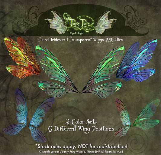 Teasel Fairy Wings Overlays PNG files to Edit