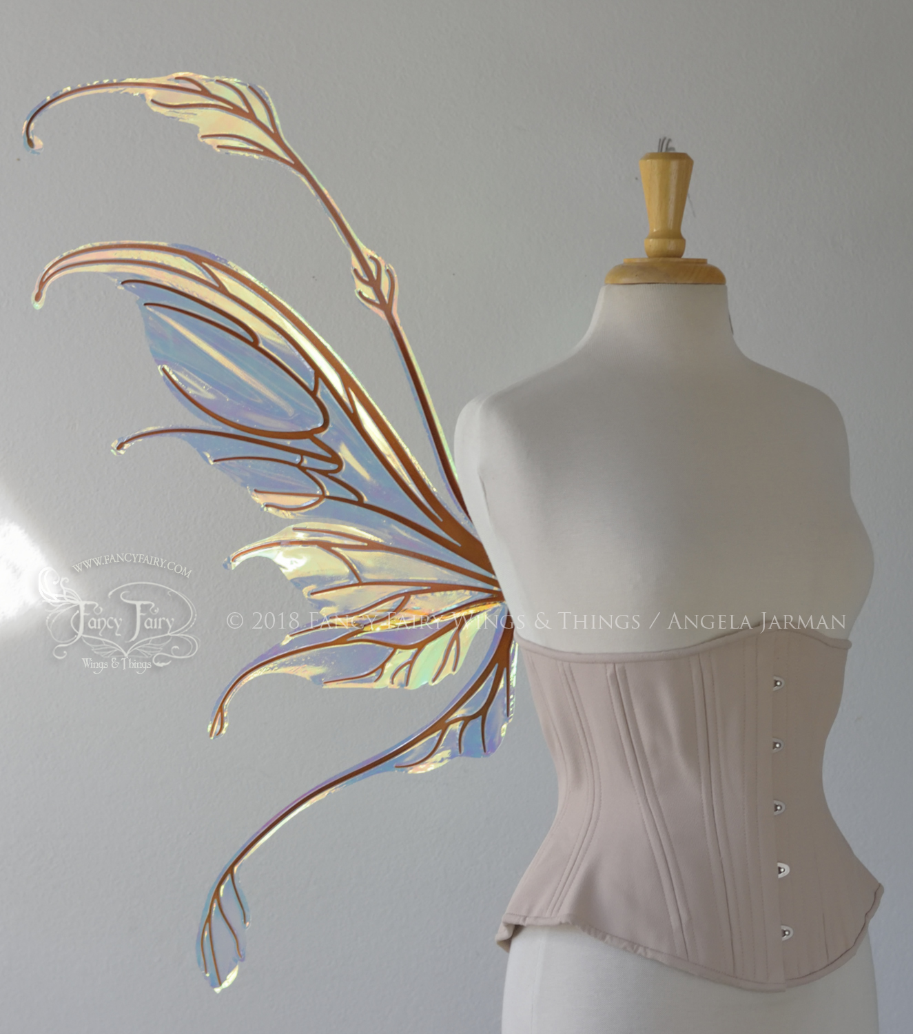 Fauna Iridescent Convertible Fairy Wings in Your Choice of Film with Copper veins