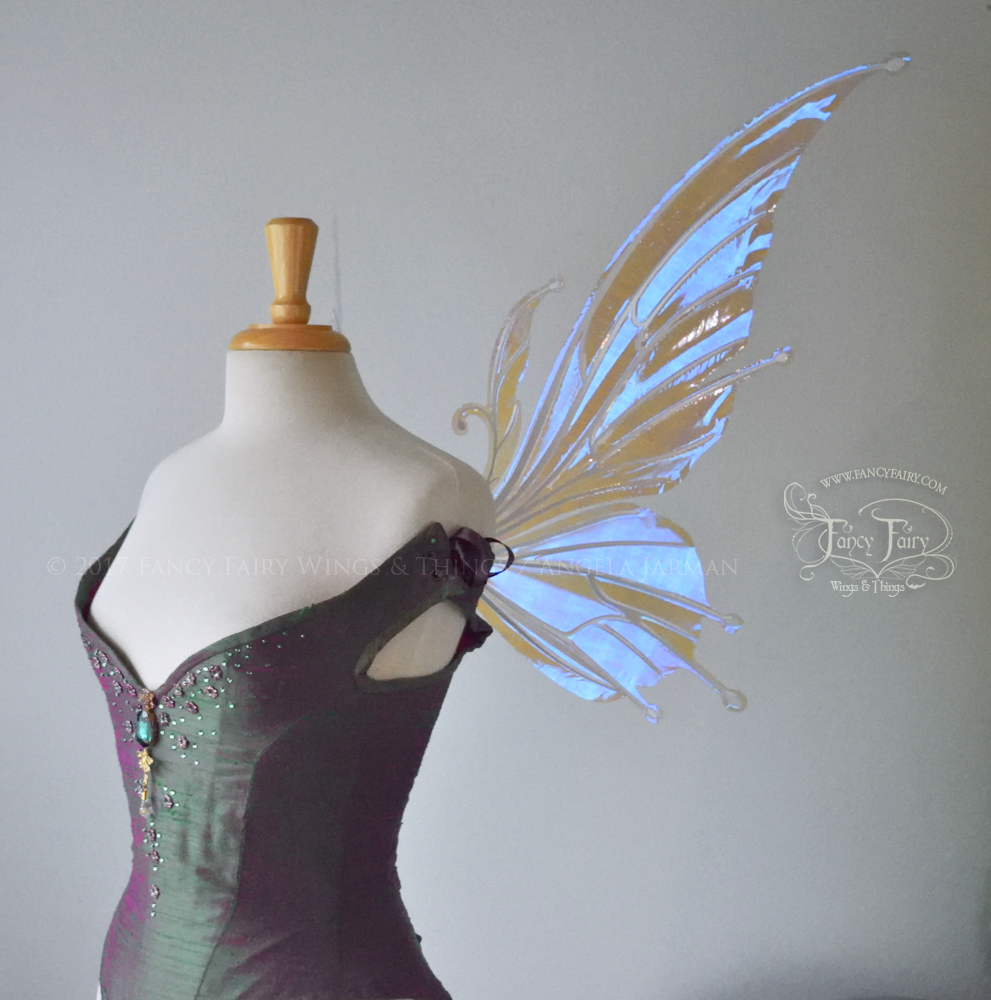 Flora Iridescent Fairy Wings in Lilac with Pearl veins