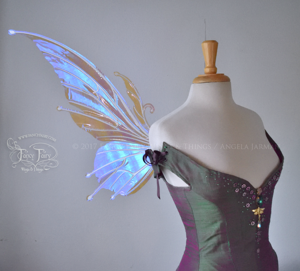 Flora Iridescent Fairy Wings in Lilac with Pearl veins