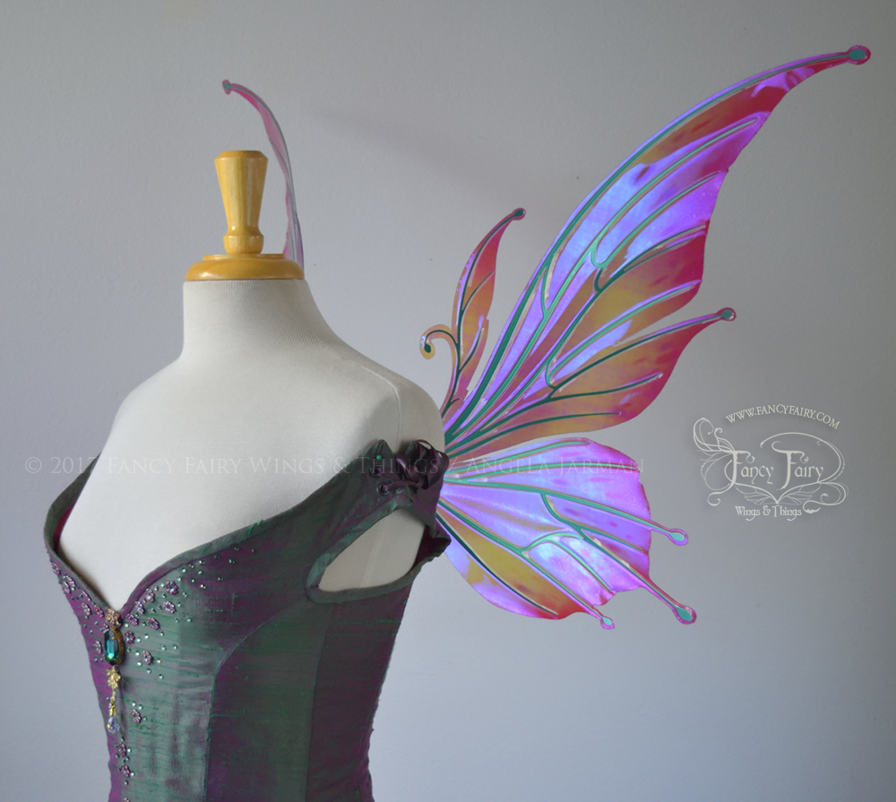 Flora "Pink Fuchsia" Iridescent Flower Fairy Wings