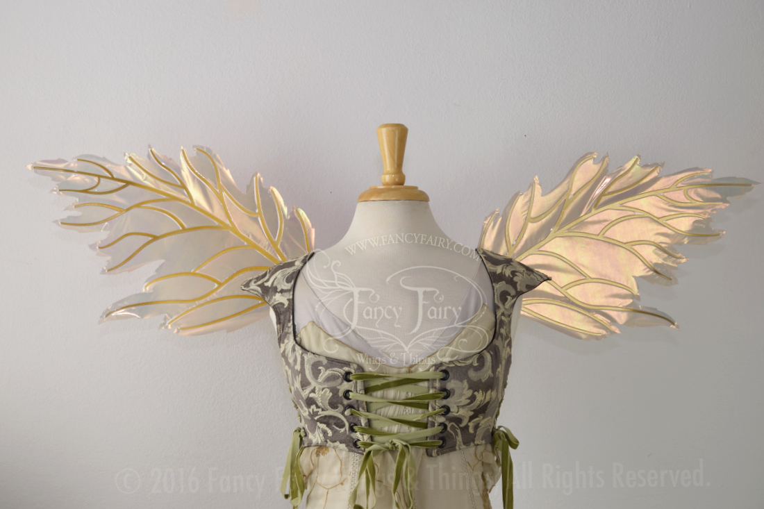 Rowan Iridescent Fairy Wings in Antique Copper with Gold veins