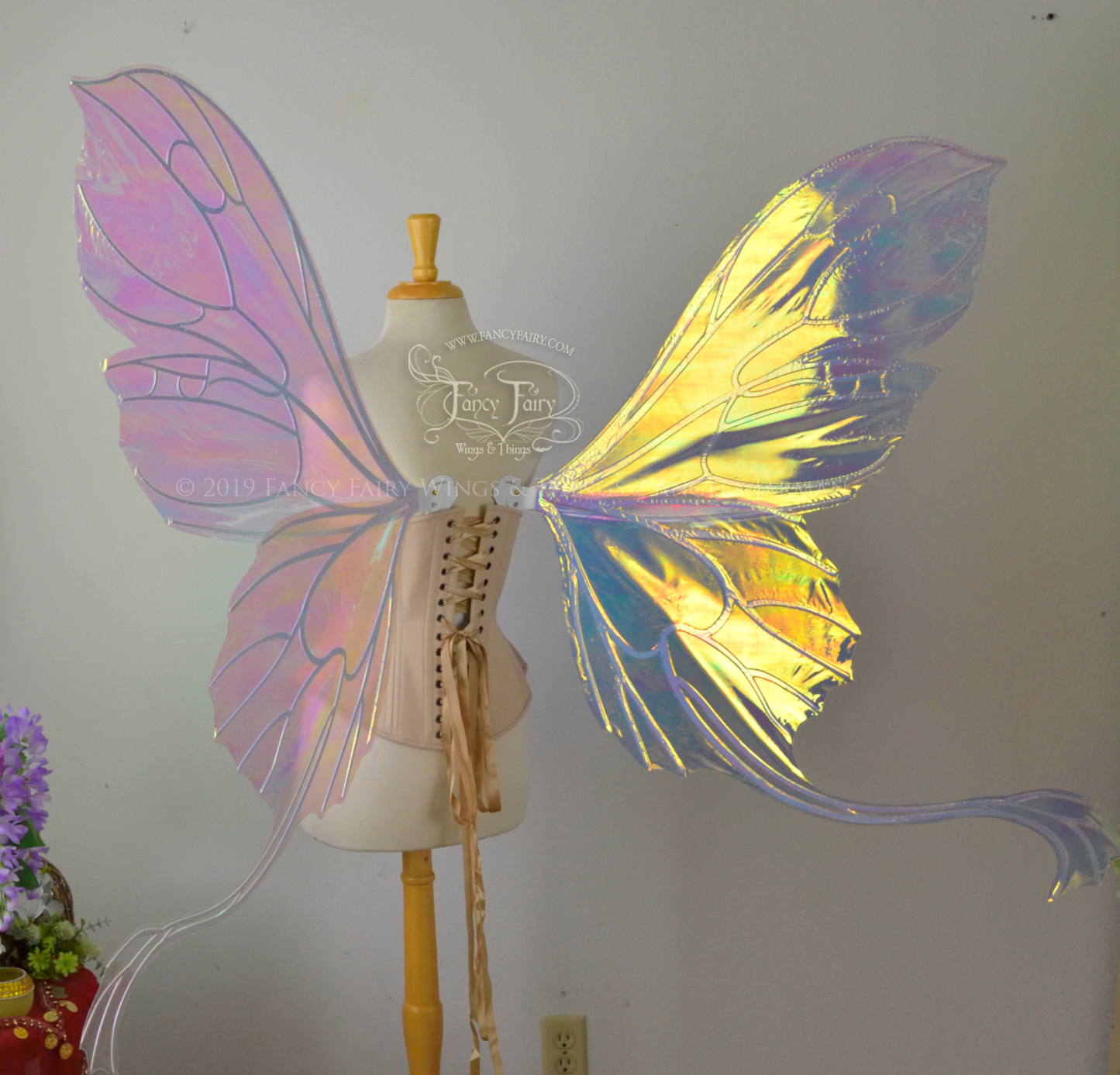 Made to Order GIANT Pansy Gwen Iridescent Convertible Fairy Wings Your Color Choice