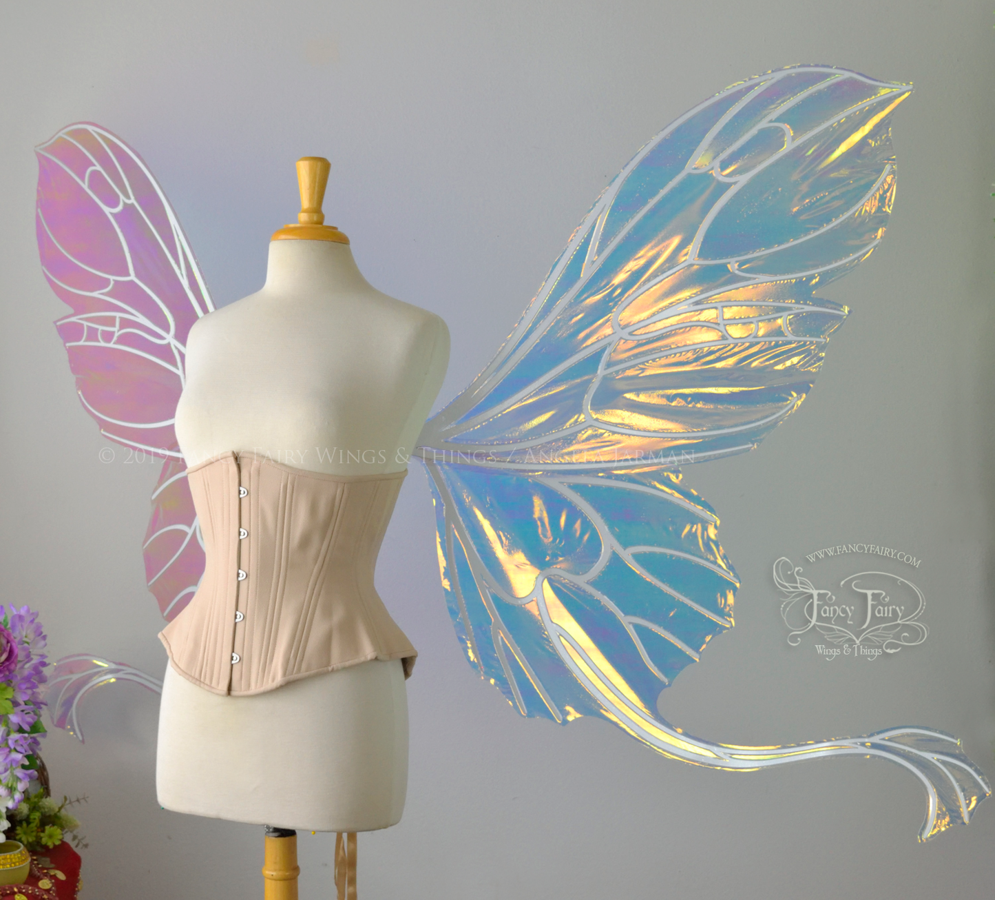 Made to Order GIANT Pansy Gwen Iridescent Convertible Fairy Wings Your Color Choice