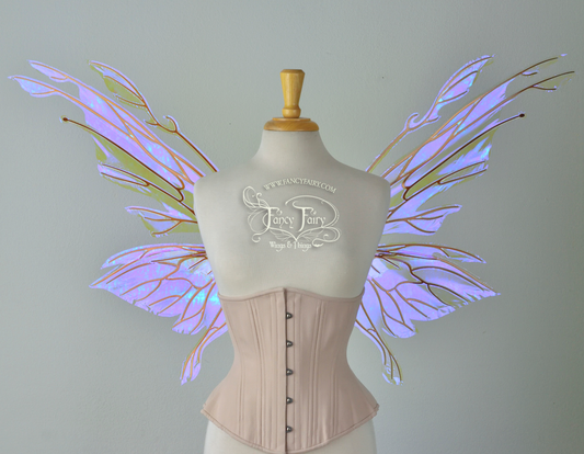 Goblin Princess Iridescent Fairy Wings in Ultraviolet with Copper Veins