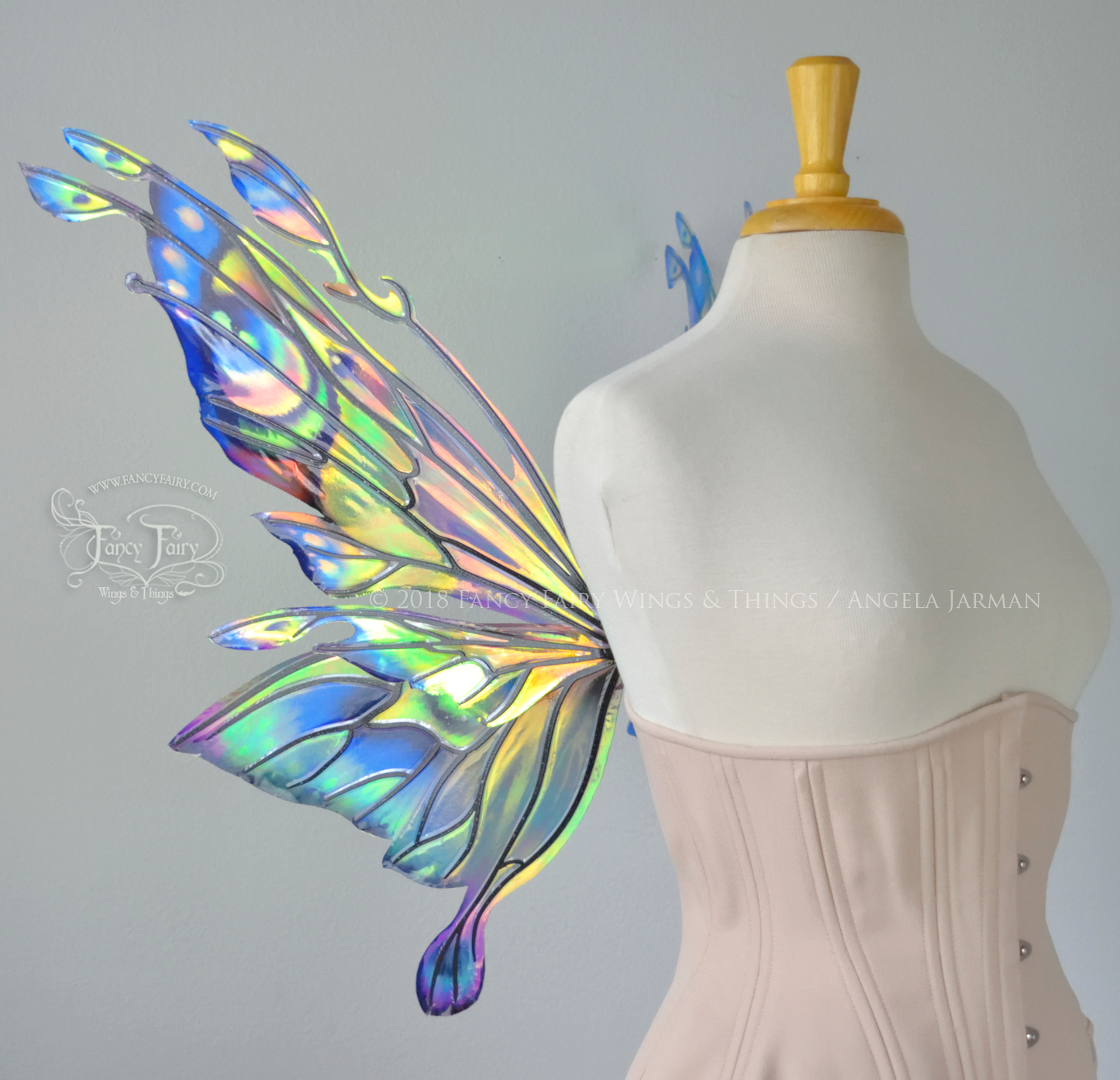 Goblin Princess Convertible Iridescent Fairy Wings in Lilac Breasted Roller Bird Theme