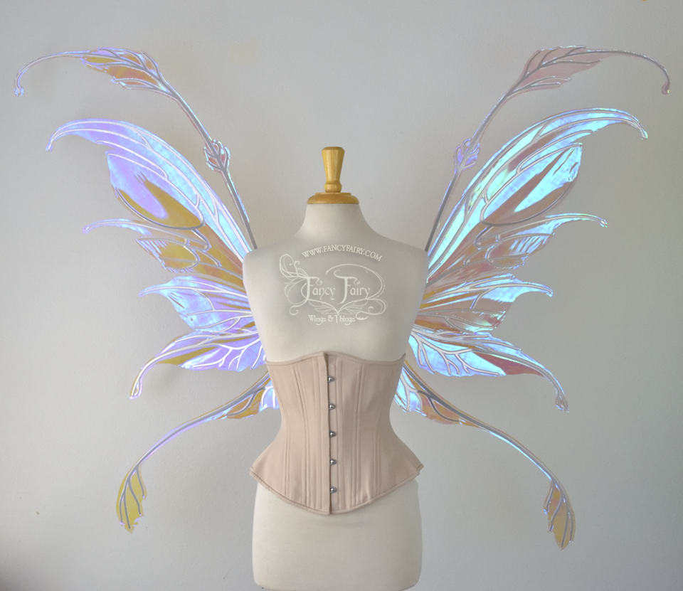 Giant MADE TO ORDER Iridescent Convertible Painted Fairy Wings