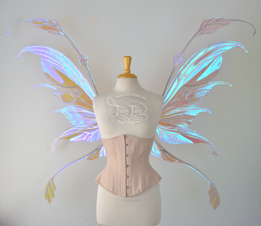 Giant MADE TO ORDER Iridescent Convertible Painted Fairy Wings