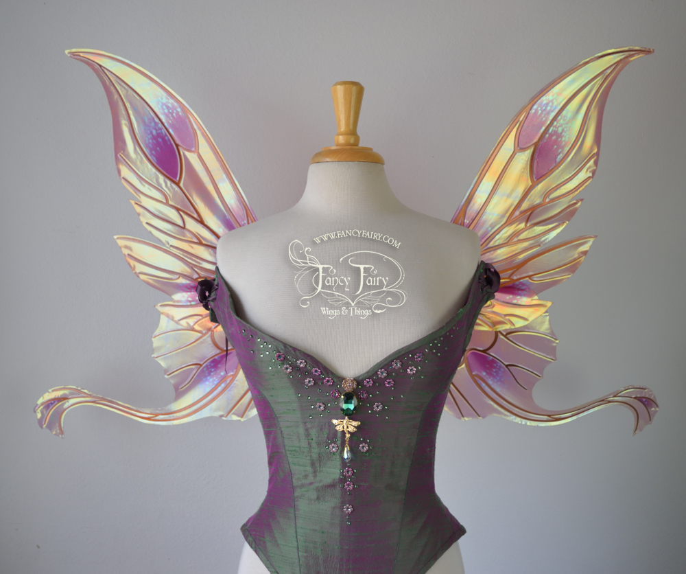 Guinevere Iridescent Fairy Wings in Queen Alexandra Poppy