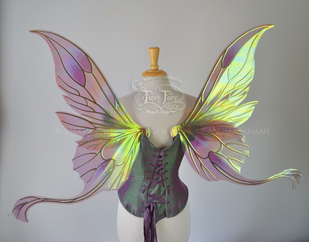 Guinevere Iridescent Fairy Wings in Queen Alexandra Poppy