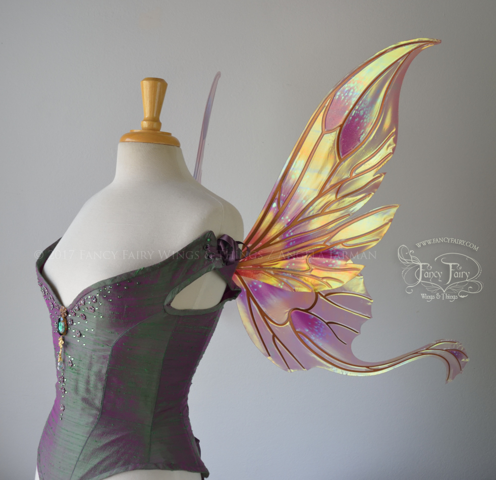 Guinevere Iridescent Fairy Wings in Queen Alexandra Poppy