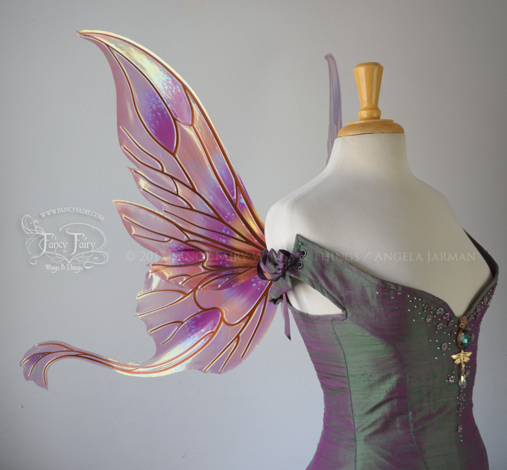 Guinevere Iridescent Fairy Wings in Queen Alexandra Poppy