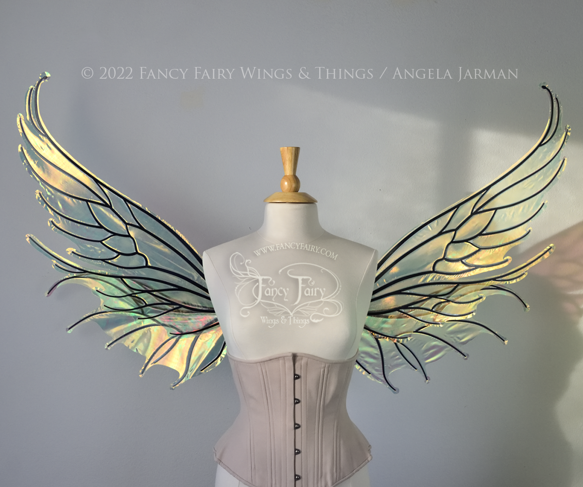 Made to Order Extra Large Aquatica Iridescent Convertible Fairy Wings in your colors