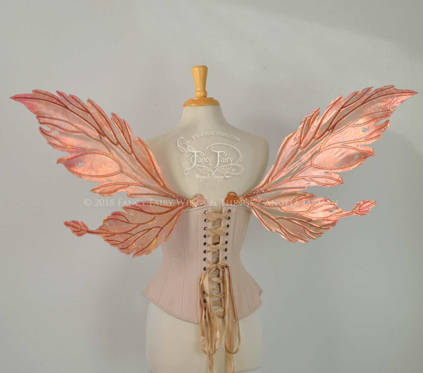 Ivy Iridescent Convertible Fairy Wings in Autumn Rose Gold with Copper veins