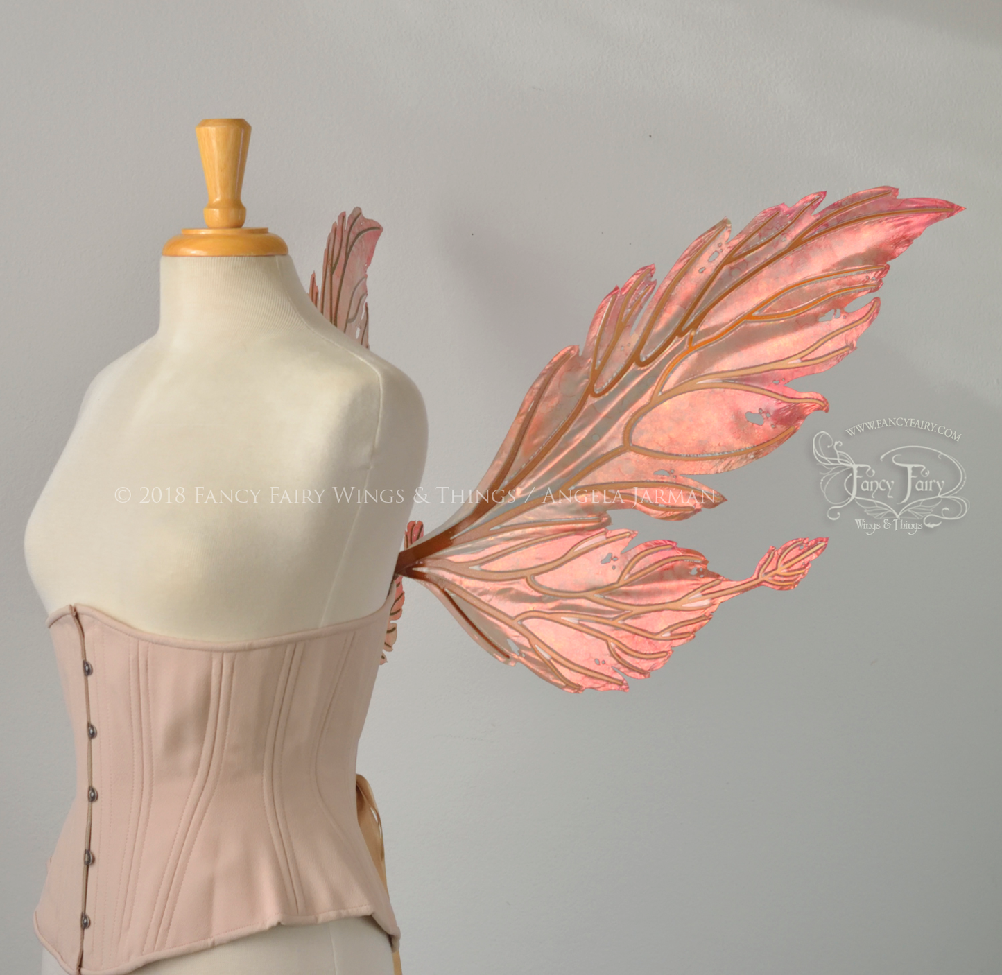 Ivy Iridescent Convertible Fairy Wings in Autumn Rose Gold with Copper veins