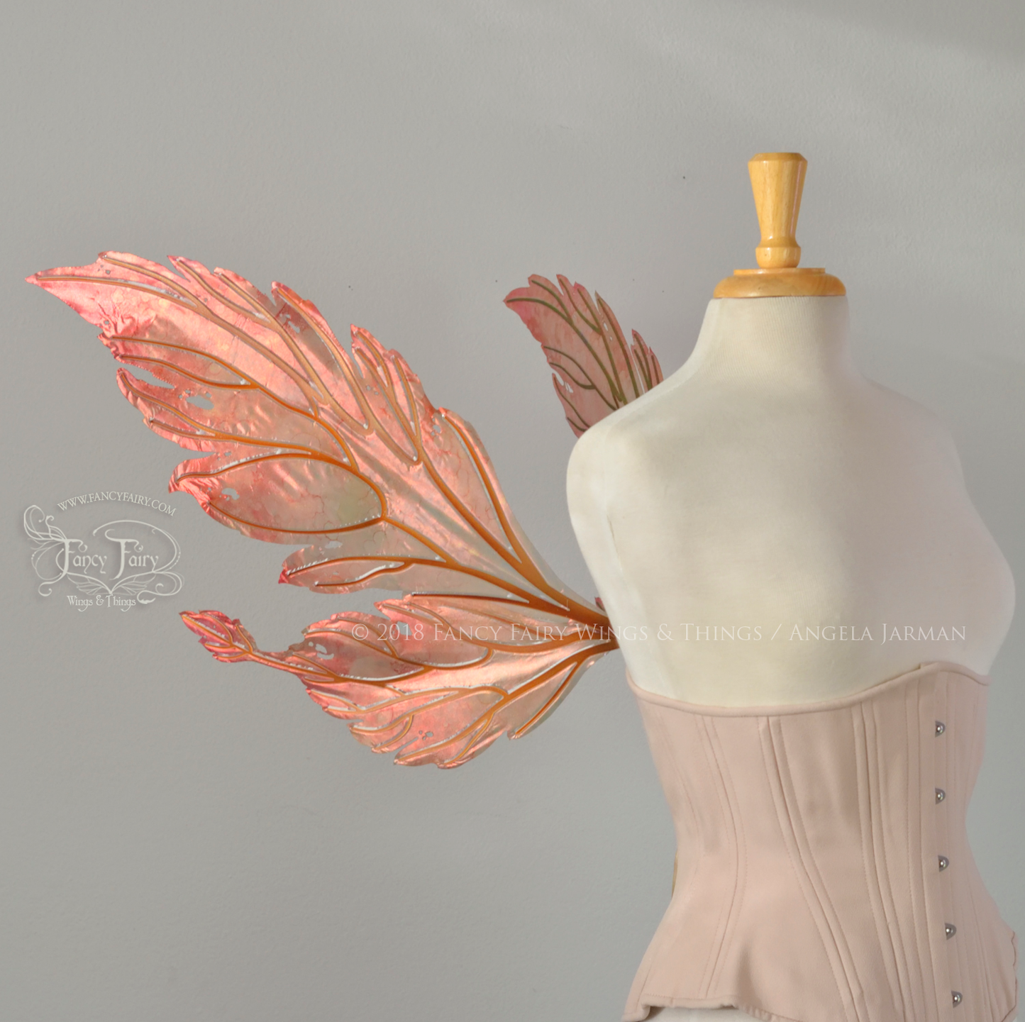 Ivy Iridescent Convertible Fairy Wings in Autumn Rose Gold with Copper veins