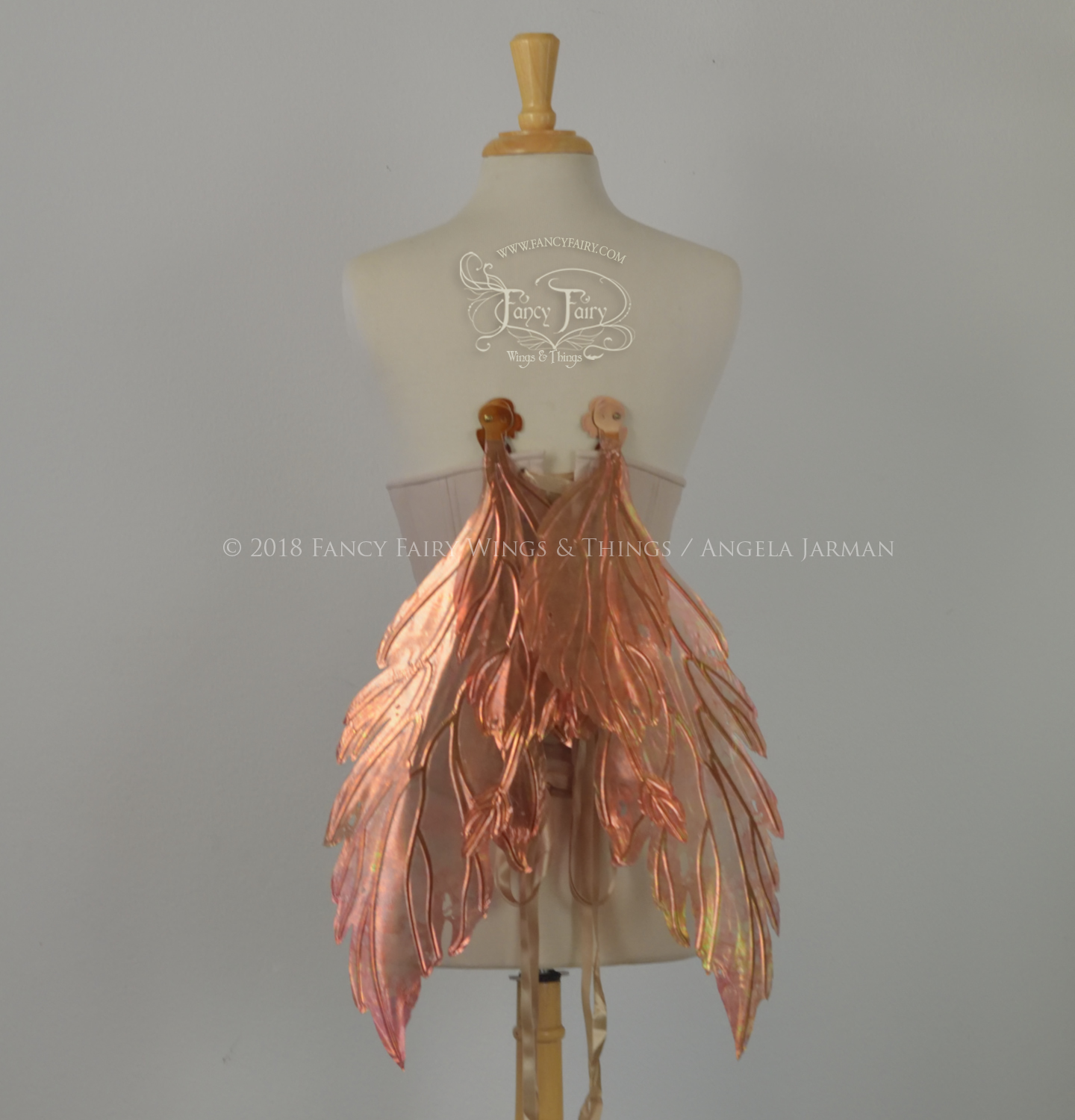 Ivy Iridescent Convertible Fairy Wings in Autumn Rose Gold with Copper veins