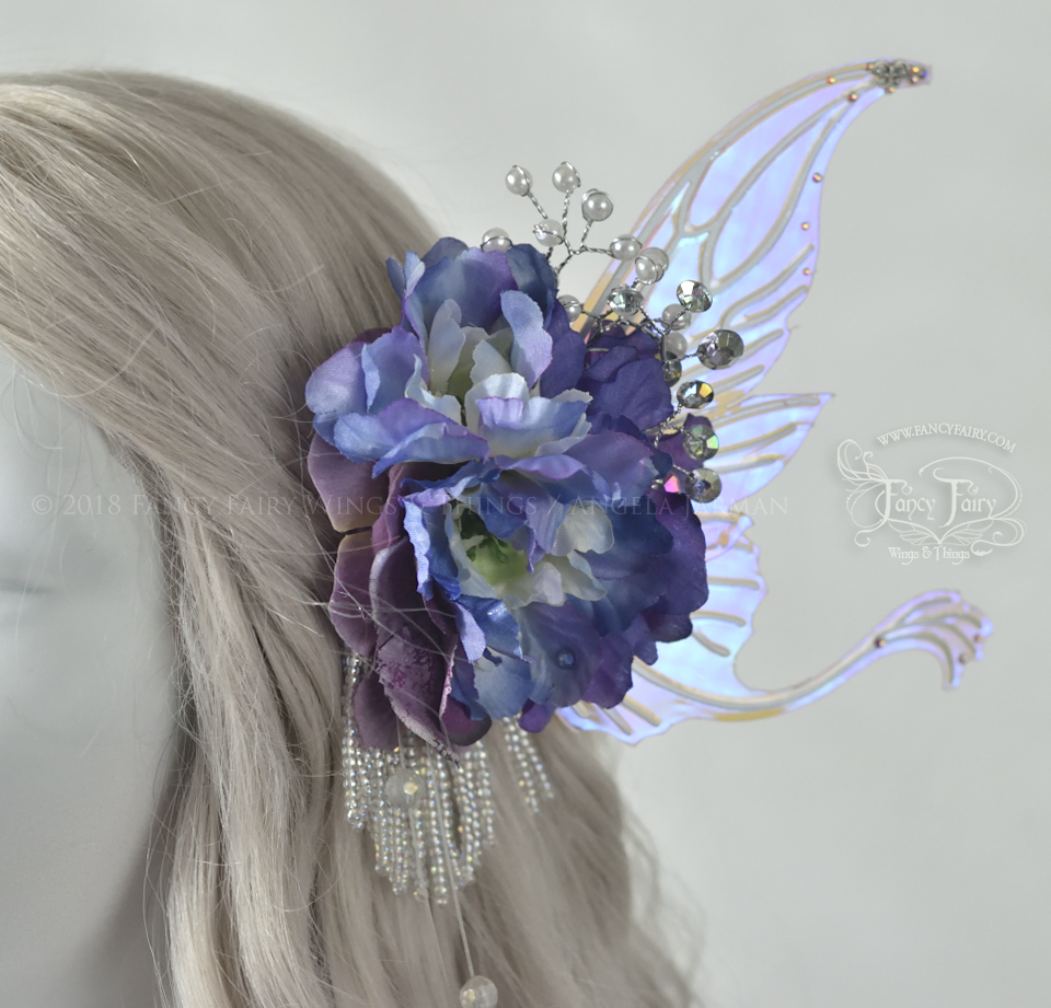 Lavender & Silver Fairy Hair Clips