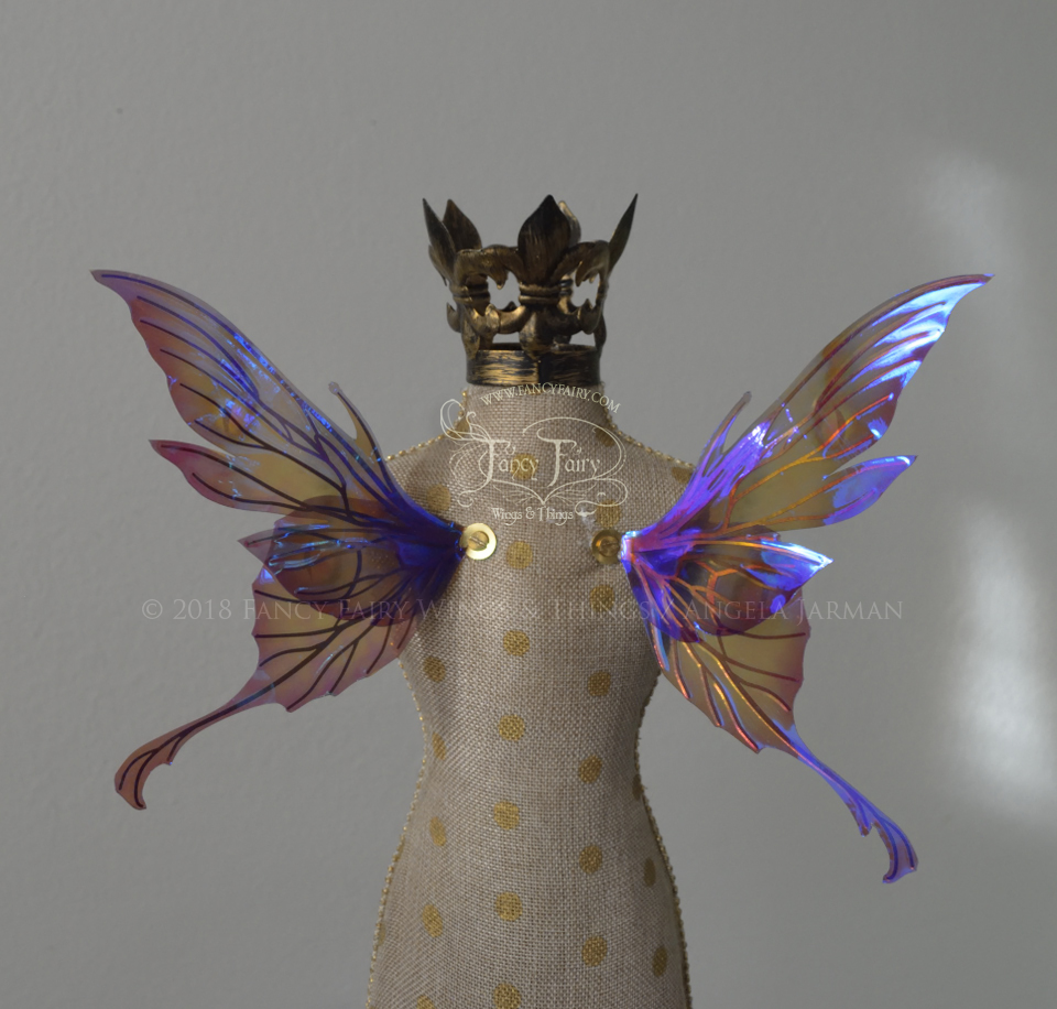 Morgana 5 inch Doll & Accessory Fairy Wings in Purple & Green with Brass Veins