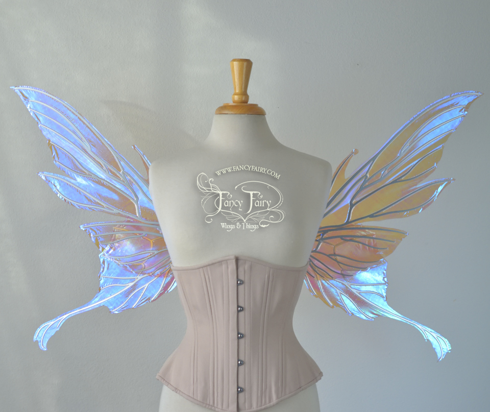 Morgana Iridescent Fairy Wings in Lilac with Chrome Veins