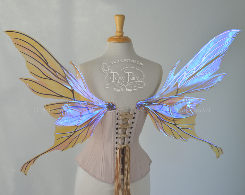 Morgana Iridescent Fairy Wings in Lilac with Chrome Veins