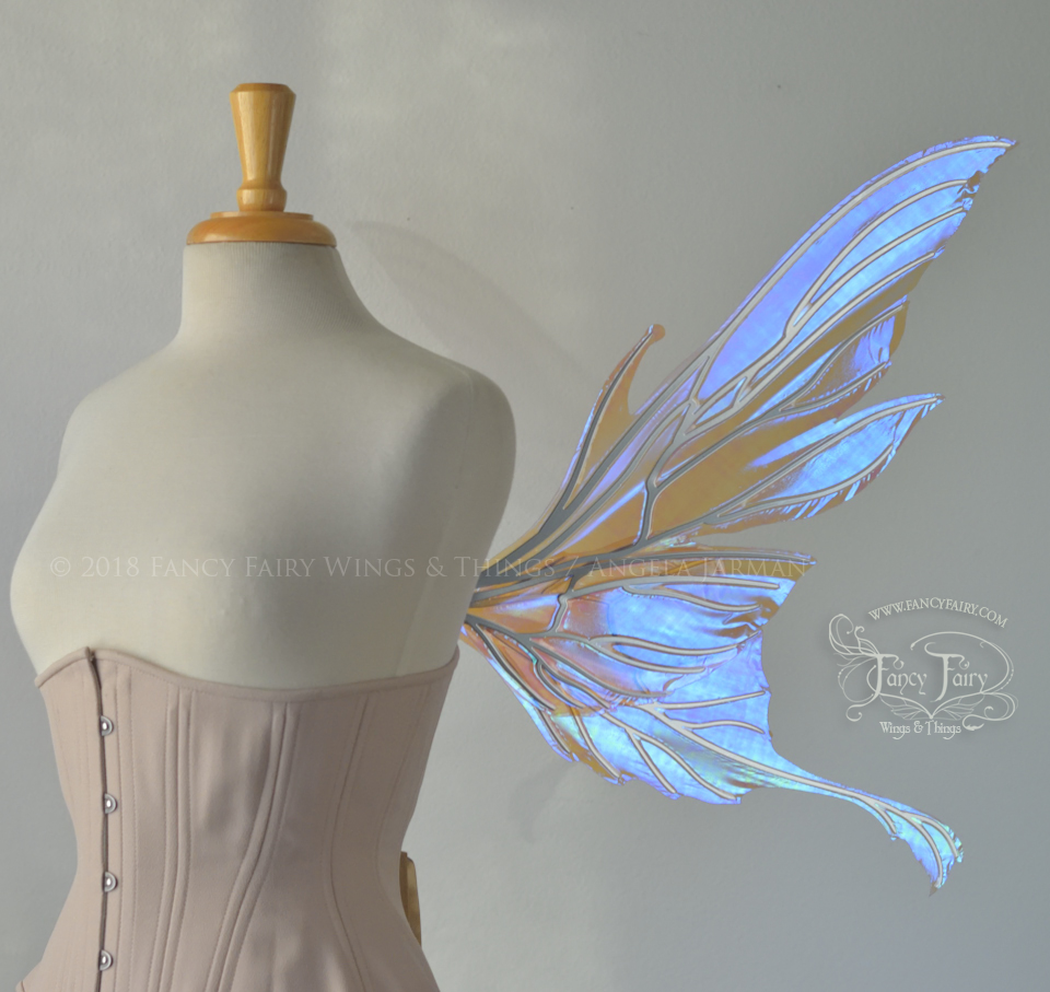 Morgana Iridescent Fairy Wings in Lilac with Chrome Veins